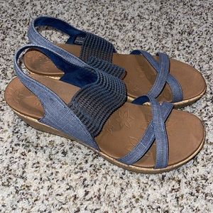 Sketchers Luxe Foam Wedge Sandals Womens sz 11